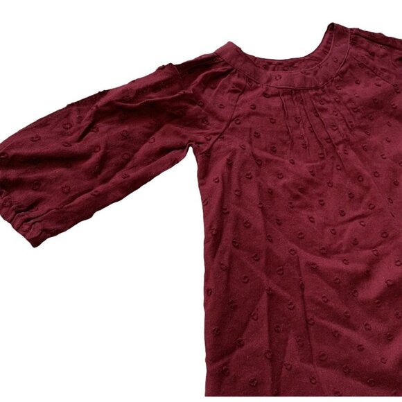 NWT Old Navy Burgundy Textured Dress 6-12 Months - Picture 2 of 4